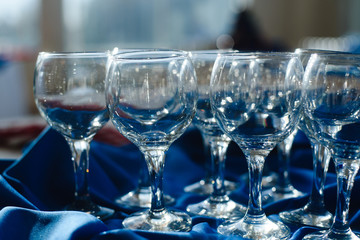 Tables set for an event, catering table set