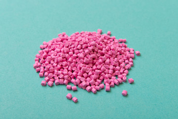 Plastic granules . Colorant for polymers in granules. Plastic raw materials in granules for industry