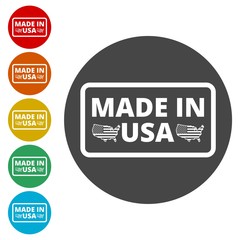 Made in USA - Vector illustration 