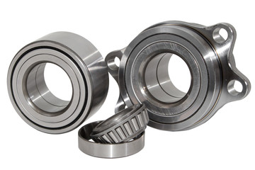 Wheel hub, wheel bearing car isolated on white background.Spare parts for the car .