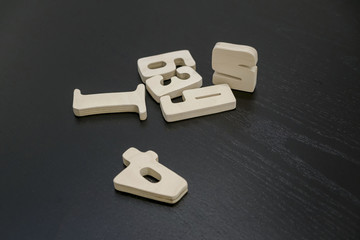 2018 year in monotone with scattered numbers