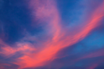 Fototapeta na wymiar landscape with sky, clouds and sunrise
