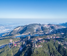 aerial view of lushan mountain