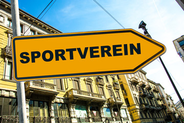 Obraz premium Schild 285 - Sportverein