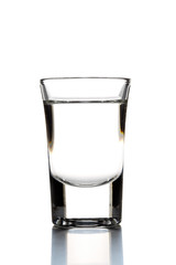 German hard liquor Korn Schnapps in shot glass