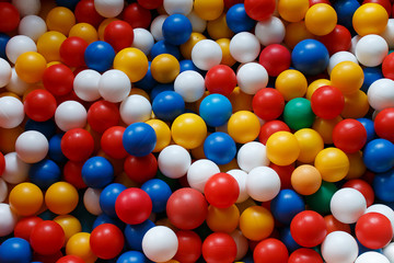 colorful balls, dry pool