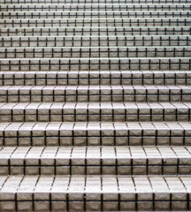 Front view of stone staircase at the subway in Japan - construction detail