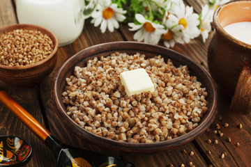 Buckwheat porridge with butter