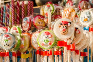 Colorful silk candies