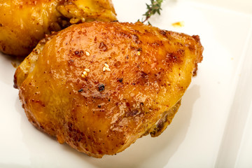 Roasted chicken thighs