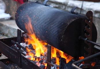  Roast chestnuts. Town festival