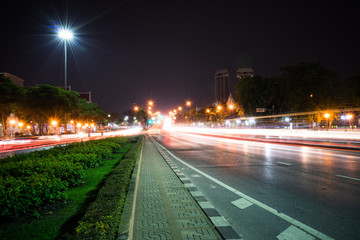 Night view road.