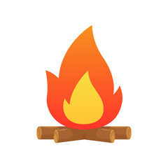 Campfire vector isolated illustration