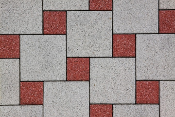 Steinplatten, rot und grau