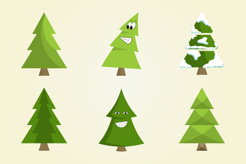 Christmas Tree Sign Board Collection Spruce Icons