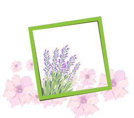 Bright spring banners design. Frame background