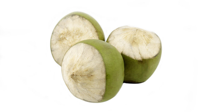 Group of green coconut isolated