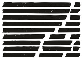 Masking Tape Black Grunge Set 02
