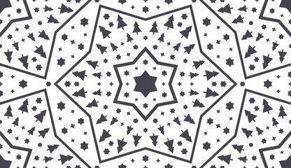 Beautiful Christmas Pattern. Endless Shape.