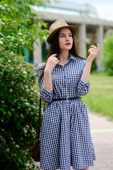 beautiful girl in a dress