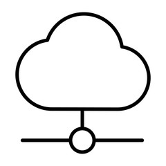 Cloud Technology Line icon. Vector Simple Minimal 96x96 Pictogram