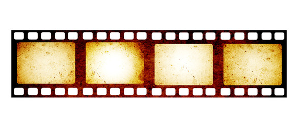 Retro filmstrip with grunge paper texture
