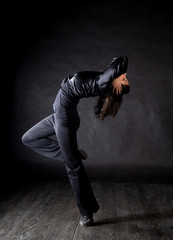 Modern style woman dancer
