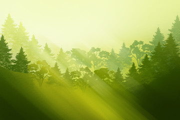 Fototapeta premium Illustration of the spring background