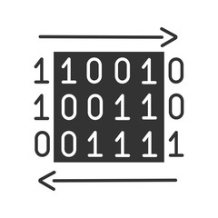 Data transfer glyph icon