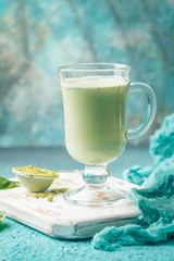 Green tea matcha latte