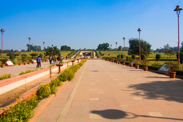 Raj Ghat, Mahatma Gandhi Crematorium, Delhi, India