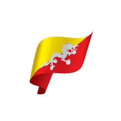 Bhutan flag, vector illustration