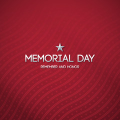 Red patriotic background for Memorial day