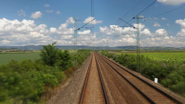 Railway travel view