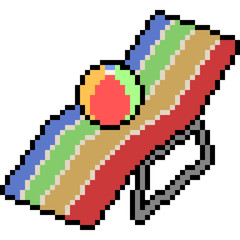 vector pixel art beach bed