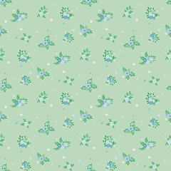 Fashionable pattern in small flowers. Floral seamless background for textiles, fabrics, covers, wallpapers, print, gift wrapping and scrapbooking. Raster copy.