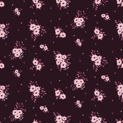 Fashionable pattern in small flowers. Floral seamless background for textiles, fabrics, covers, wallpapers, print, gift wrapping and scrapbooking. Raster copy.