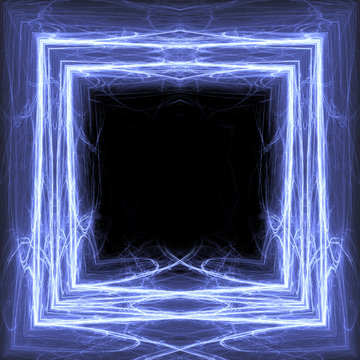 Blue plasma and energy electrical lightning frame