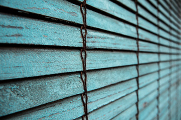 Texture of an old blue blind