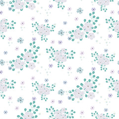 Fashionable pattern in small flowers. Floral seamless background for textiles, fabrics, covers, wallpapers, print, gift wrapping and scrapbooking. Raster copy.