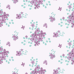 Fashionable pattern in small flowers. Floral seamless background for textiles, fabrics, covers, wallpapers, print, gift wrapping and scrapbooking. Raster copy.