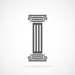Antique column. Vector illustration