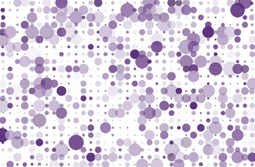 Dotted background with circles, dots, point different size, scale. Halftone pattern Vector illustration  Violet, purple color