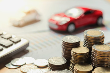 concept business finance and car insurance