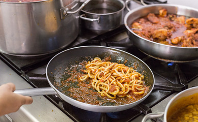 handmade Pasta Pici Aglione Tuscany