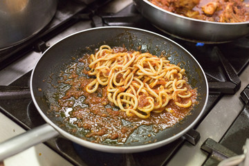 handmade Pasta Pici Aglione Tuscany
