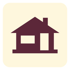 Home icon, house silhouette