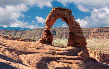 Delicate Arch - Amazing rock formation at Arches National Park, Utah, USA.