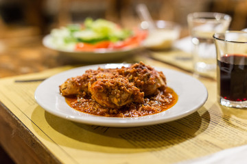 Rabbit Chausser On The Table At The Restaurant