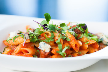 Tomato pasta with beef